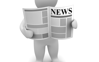 Man reading newspaper